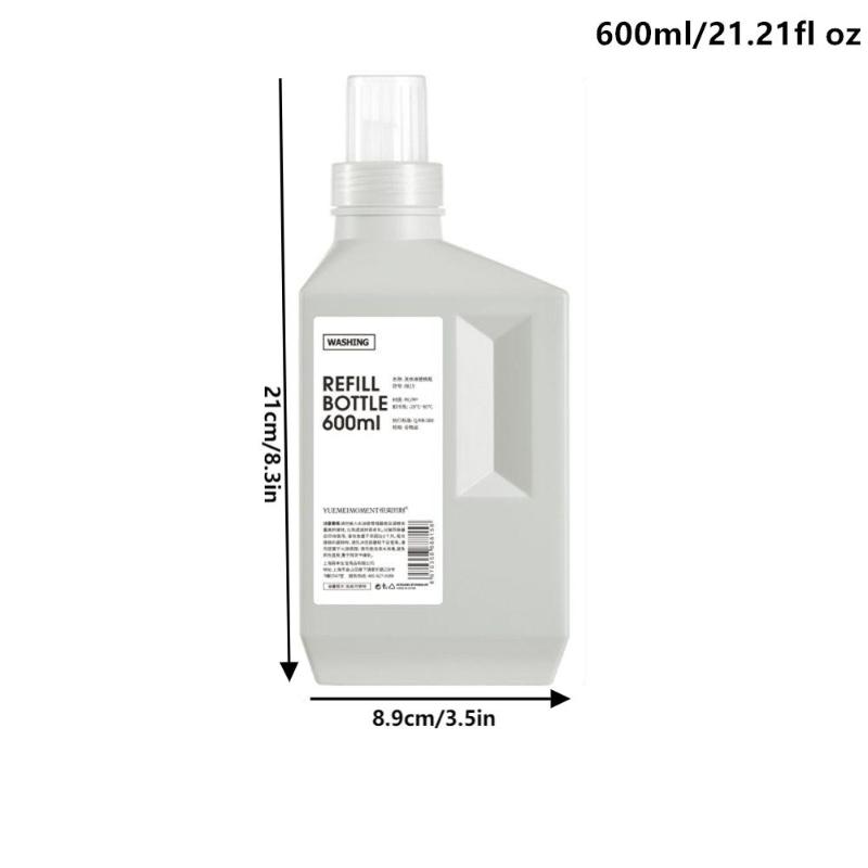 

400/600/1000 Ml Large Capacity Household Softener Laundry Detergent Bottles Storage Container Shampoo Shower Detergent Dispenser 600ml сірий колір