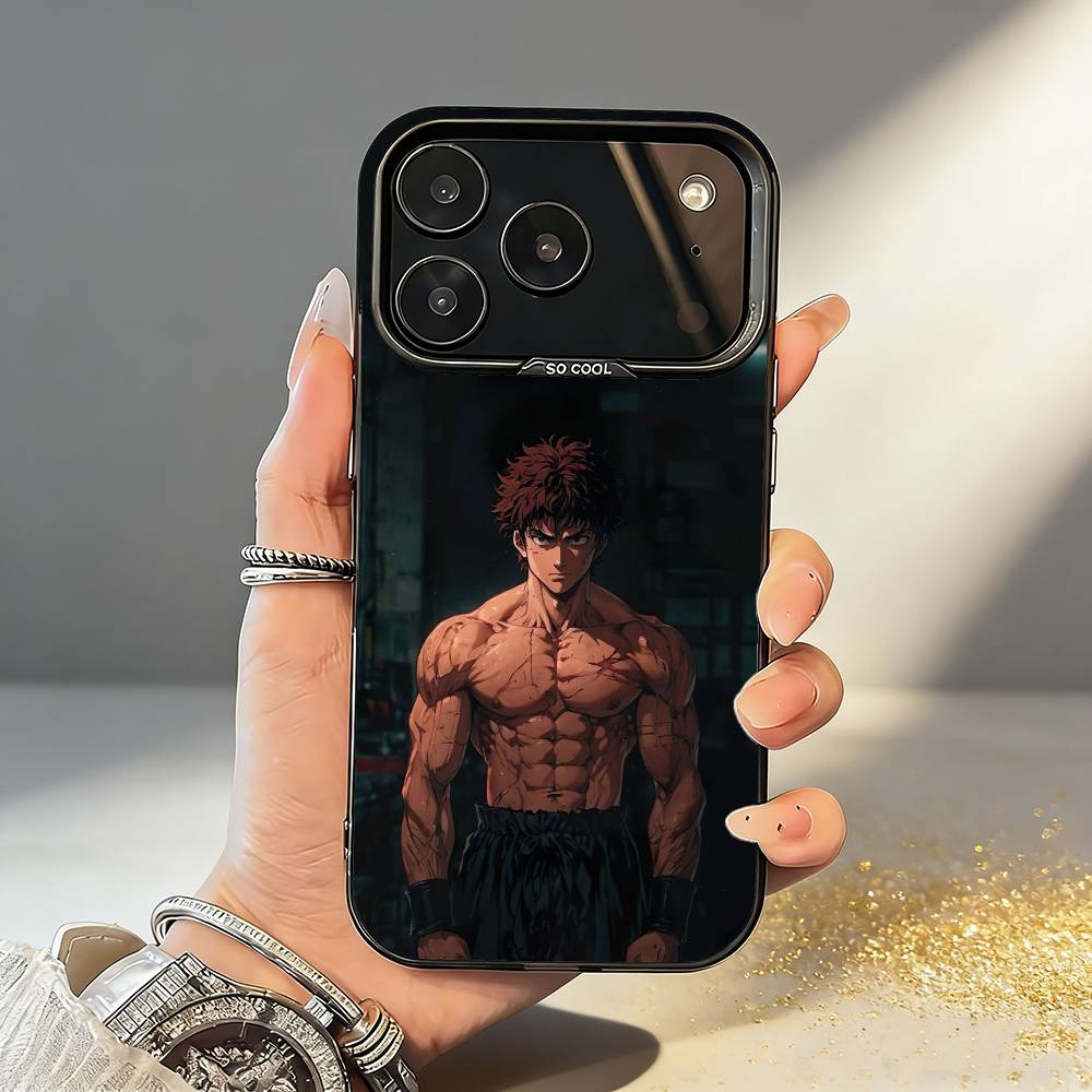 Anime B-Baki H-Hanma Phone Case For iPhone17,16,15,14,13,12,11,Pro,MAX White Matte Shockproof Cover