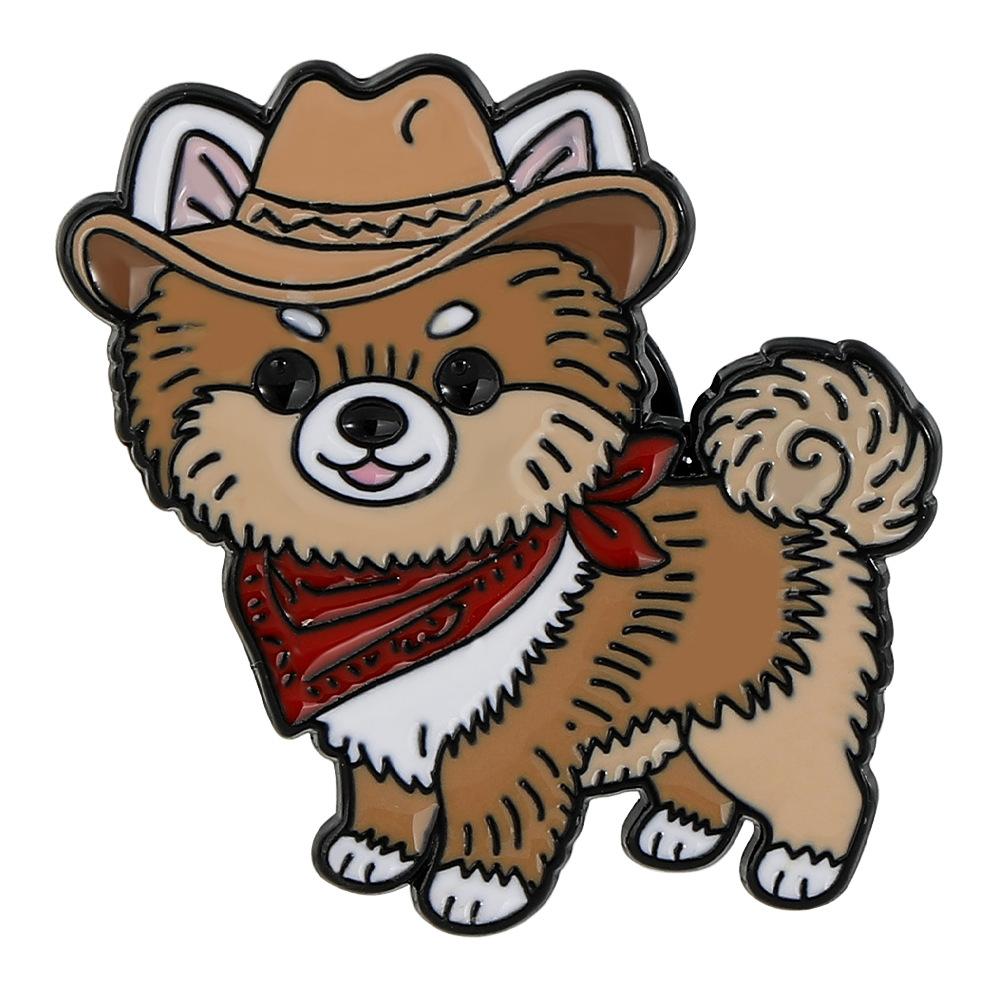 

Cute Cowboy Dogs Enamel Pin Western Cowboy Shiba Inu Husky Animal Brooches Lapel Badge Backpack Jewelry Gifts for Friends