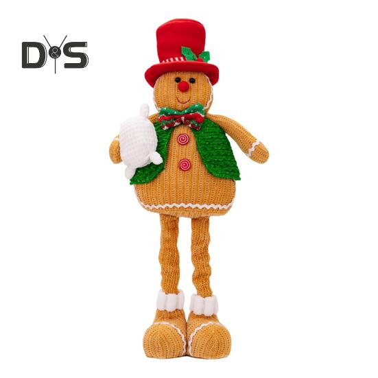 

Рождественский пряничный человечек, плюшевая кукла с телескопической ногой, мальчик, девочка, пряничная кукла, мягкая набивная подушка для украшения рождественской елки Boy