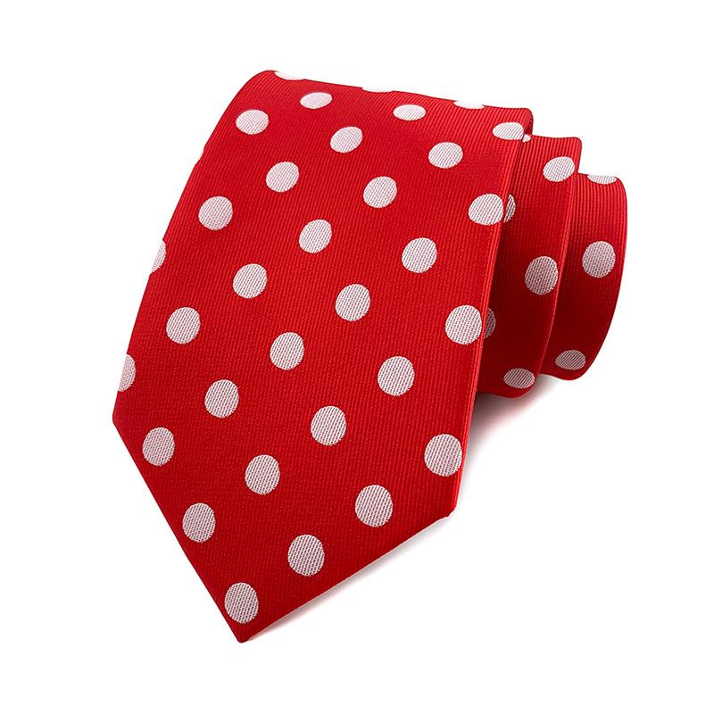 2025 Polka Dot Polyester Herren Business Casual Krawatte - Verschiedene Farben