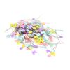 200Pcs Flower Button Head Pins Cute Flower Butterflies Colorful DIY Decorative Positioning Pin for