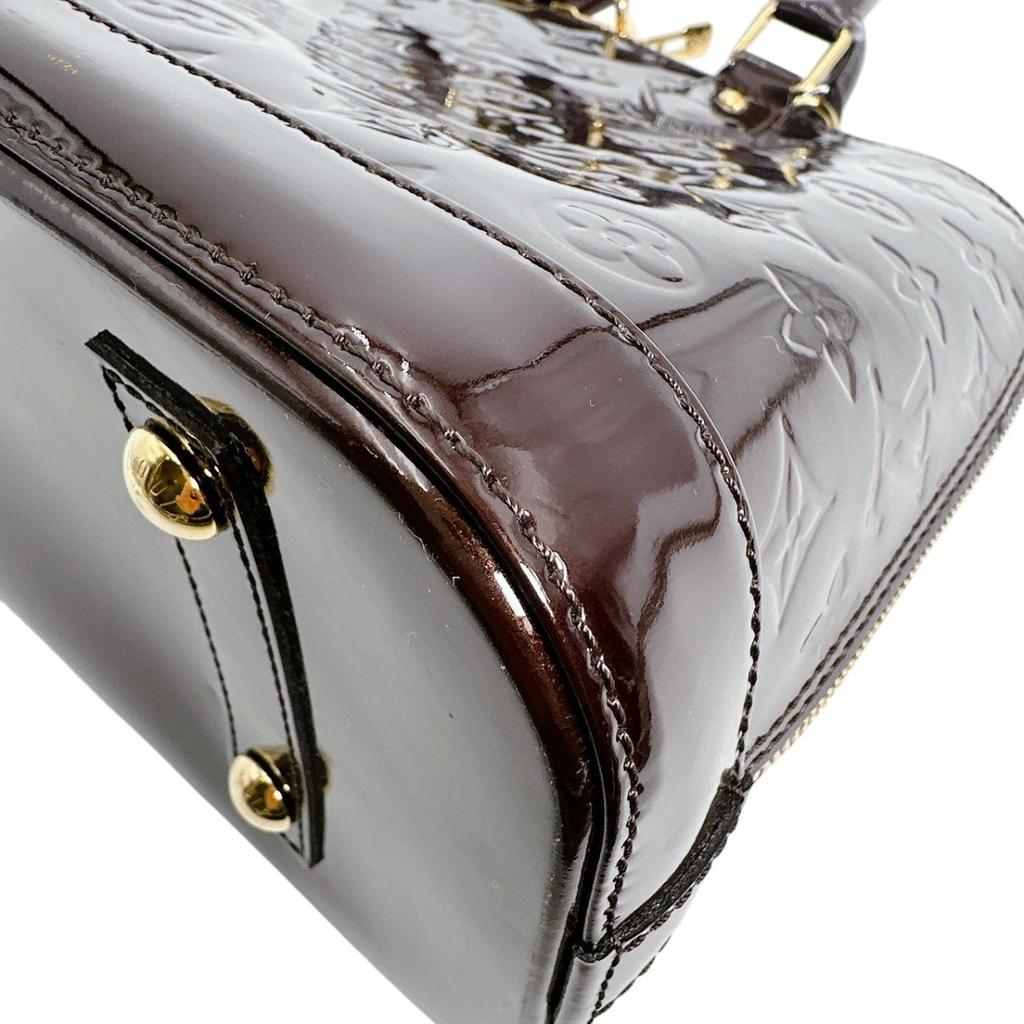 Louis Vuitton Vernis Alma PM El Çantası Monogram Vernis şarap kırmızısı Kadın M91611 Kullanılmış