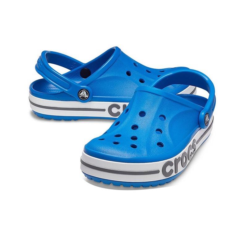 Crocs Bayaband Clog Eva Logo Perforierte Clogs Unisex Schuhwerk Blau Grau 205089-4JO