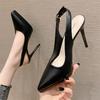 1088D sac tête dos vide talons hauts nouveau bout pointu stiletto chaussures simples femme version coréenne sandales tempérament simple