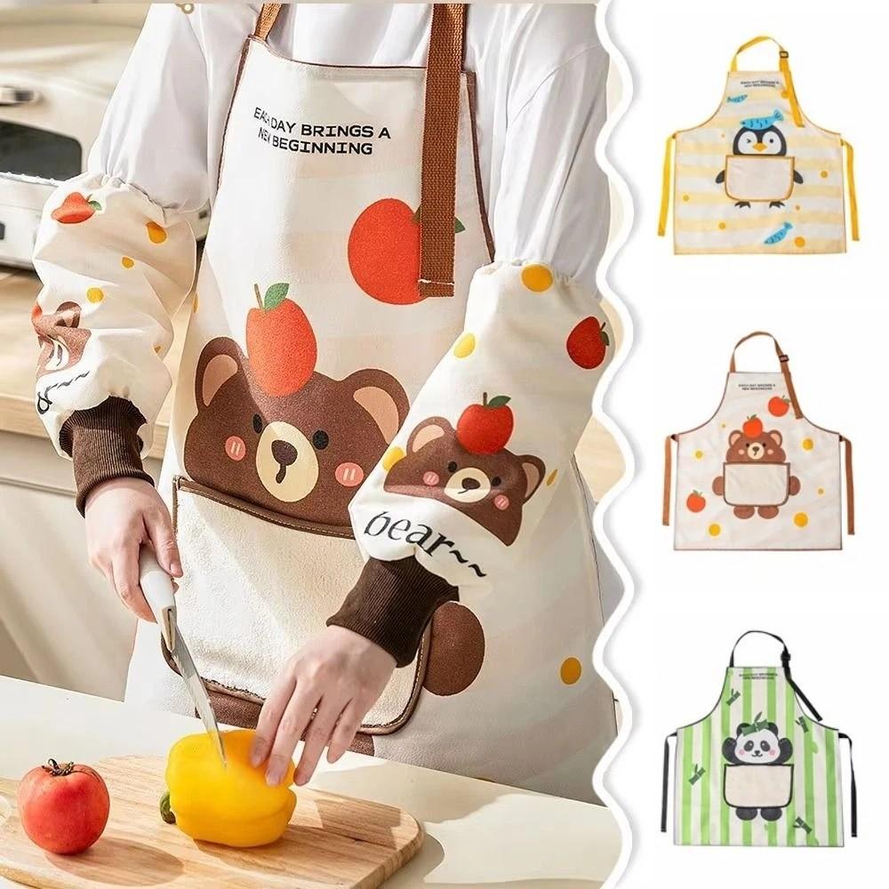 Waterproof Workwear Apron Breathable Kitchen Cooking Apron Washable Hands Baking Apron  Home Use