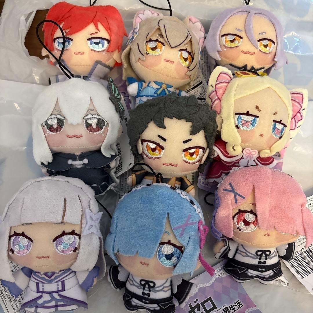 Re ZERO Chopinui Puchi Plush Mascot Full Complete Set 9 GiGO Exclusive