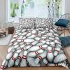 Bowling Bedding Set, Sports Games Comforter Cover Twin Full Size For Kids Boys Girls Children Confetti Colorful Duvet Cover Set
