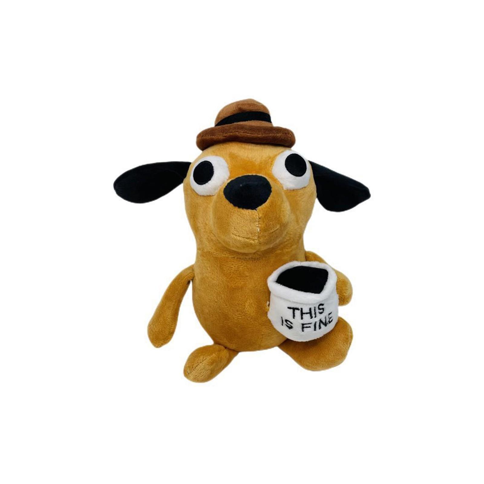 

Плюшевая игрушка для собаки с чашкой чая, креативная детская кукла, праздничный подарок коричневый