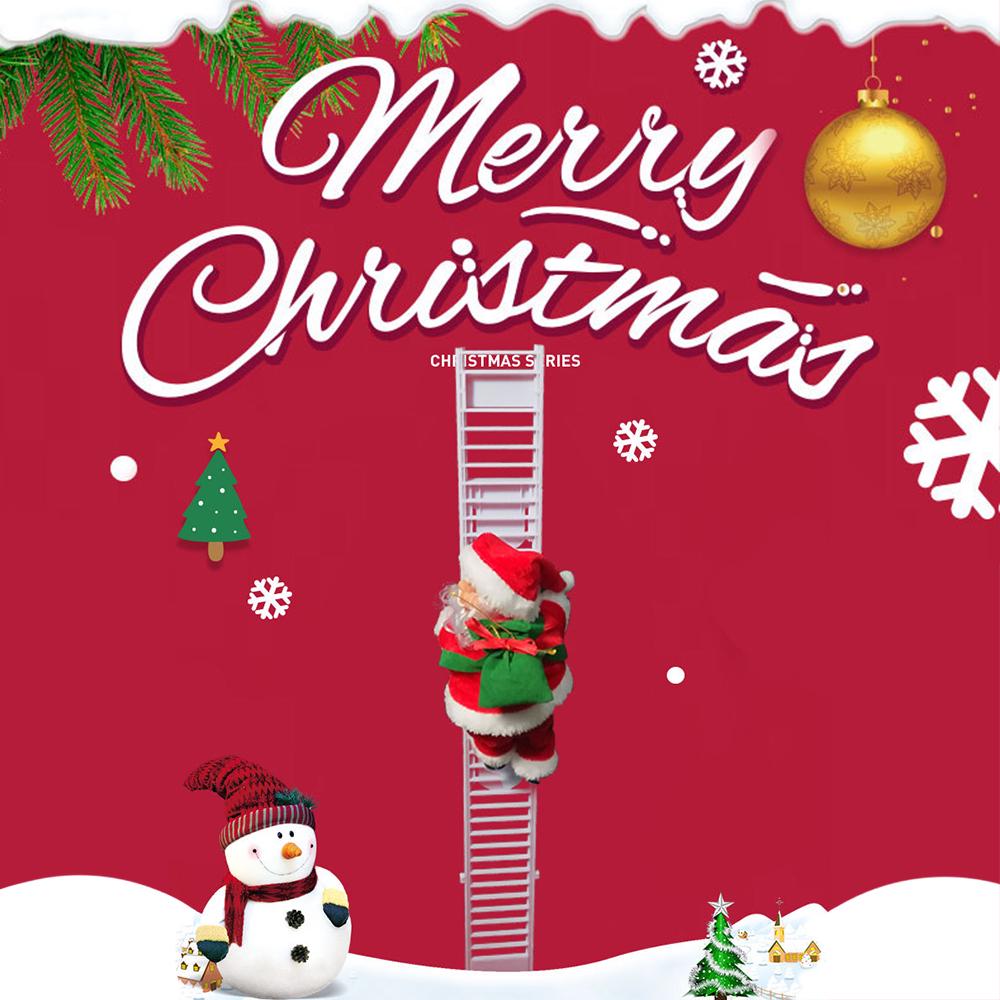 Electric Climbing Santa Toy Xmas Decor Gift for Kids