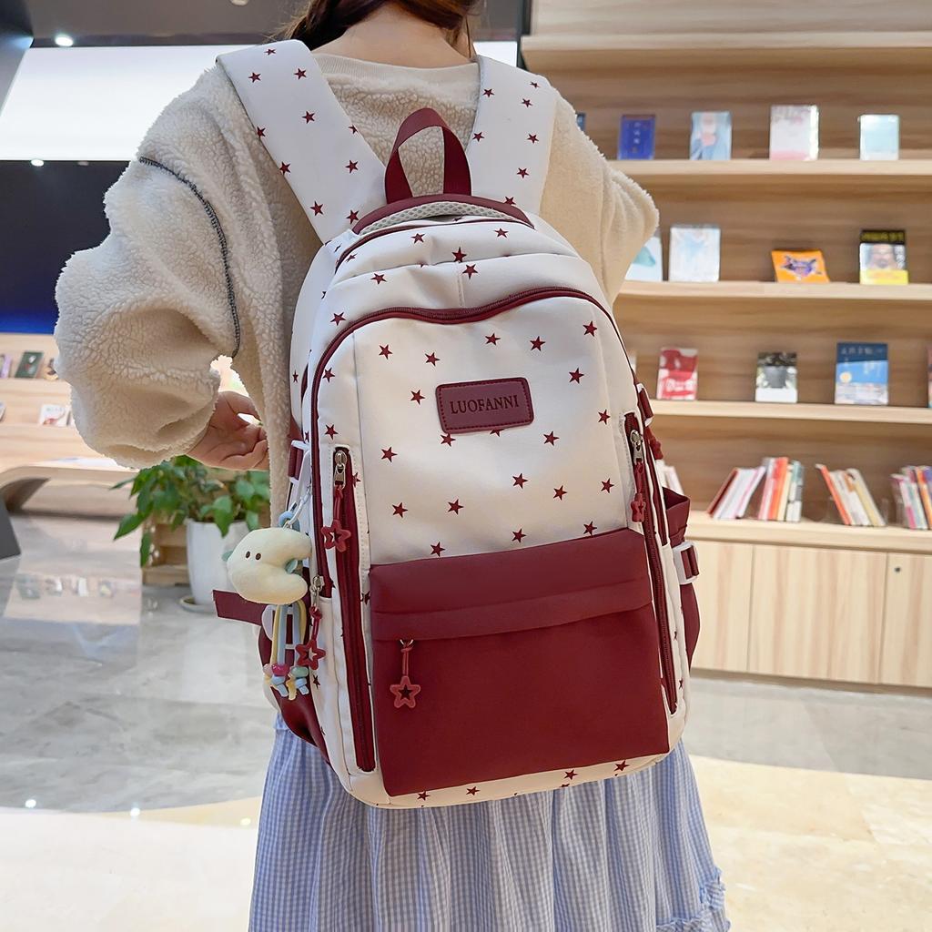 Schultasche1011 neue Schultasche Damen hochwertig Ins College-Stil Milchblau Mittelschülerinnen breiter Schultergurt Rucksack