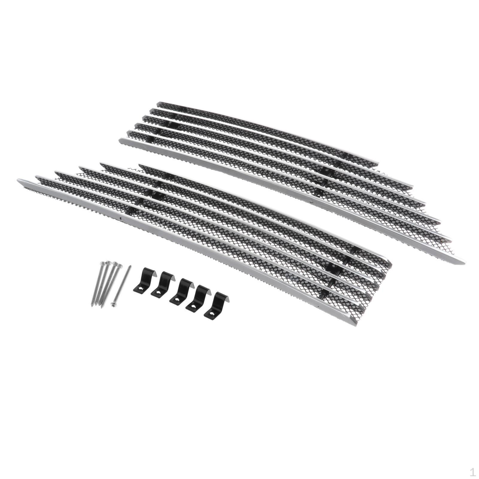 2 Front Lower Grill Grille Cover Trims Accessories Aluminum Alloy Sturdy Easy Installation Upgrade