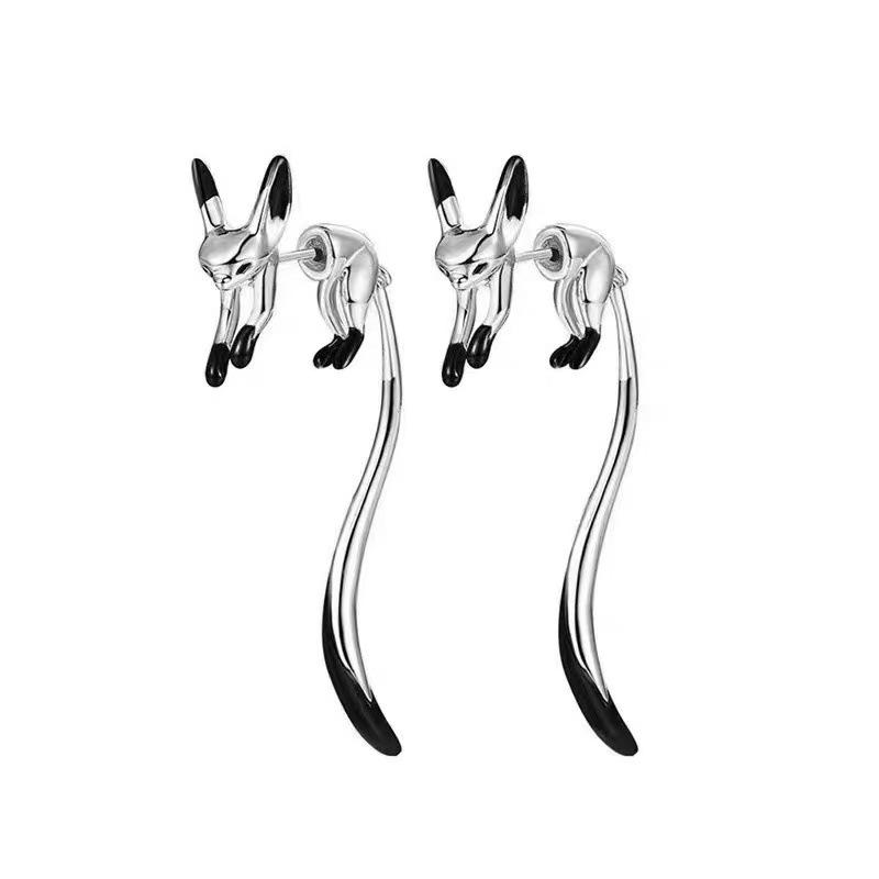 Fox Earrings Jewelry Ear Elegant Earbob Dangle Lightweight Comfortable Ear Alloy Earring Pendants Women Girls Gift