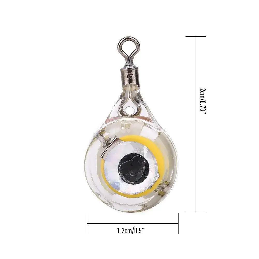 10-100PCS Eye Shape Luminous Fishing Lure Light Underwater Night Light Lure Glow In The Dark Fishing Light Squid Attractor Baits
