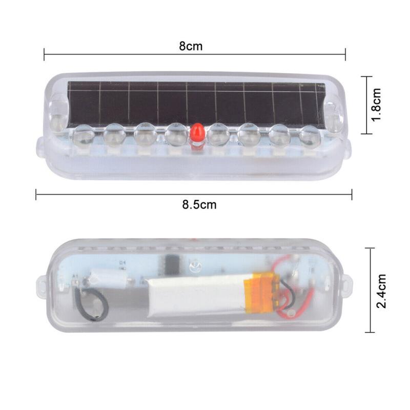2pcs Car Strobe Light Wiring-free Solar Alarm Lights Led Warning Security System Flash Lamp