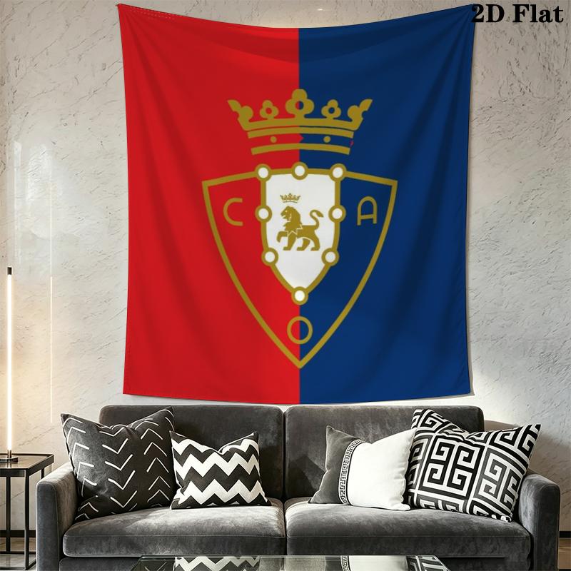 CA Osasuna Wall Tapestry Aesthetic Wall Hanging Printed Fabric Blanket Decorative Tapestries for Bedroom Living Room Home Decor