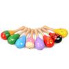 Holz Bunt Sand Hammer Handringe Maraca Pädagogisches Kinder Baby Spielzeug