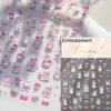 1pcs Cute Sketching Graffiti Animal Cat Dog Rabbit Bear Laser Nail Art Sticker Designs Self Adhesive Decoration Decal Acessories
