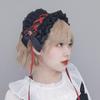 Gothic Lolita Dark Cross Lace Bow Headband for Anime Girls Vampire Cosplay Halloween Party Accessory