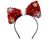 Non-slip Christmas Hairband Shiny Christmas Headband Cute Bowknot Hair Hoop  Girls