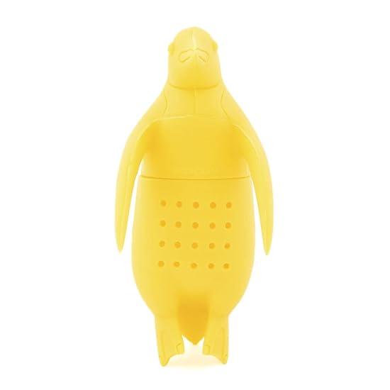 COLORATA Animal Tea Strainer (King Penguin / Dishwasher & Microwave Safe / Silicone) Cute Animal Tea