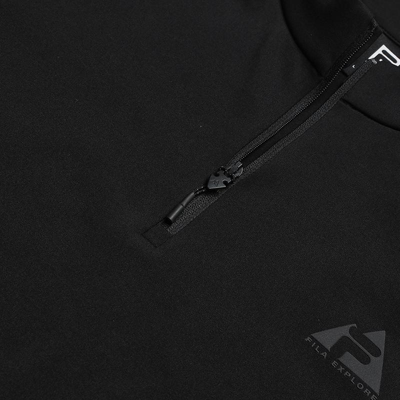 FILA Explorer High-Quality Casual Sports Classic Comfortable Soft Knit Long Sleeve T-Shirt Men Tops A11M547203FBK