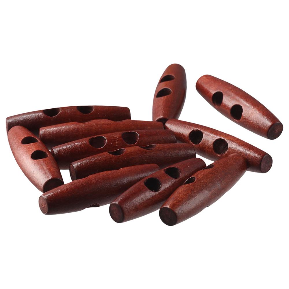

Natural wood Sewing Wood Toggle Buttons 2 Holes Wooden Sewing Knitting Handmade Crafts Lovers