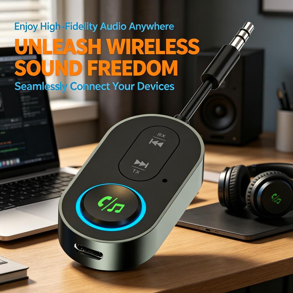 Adaptador de audio Bluetooth 5.3 receptor transmisor inalámbrico para PC altavoz auricular