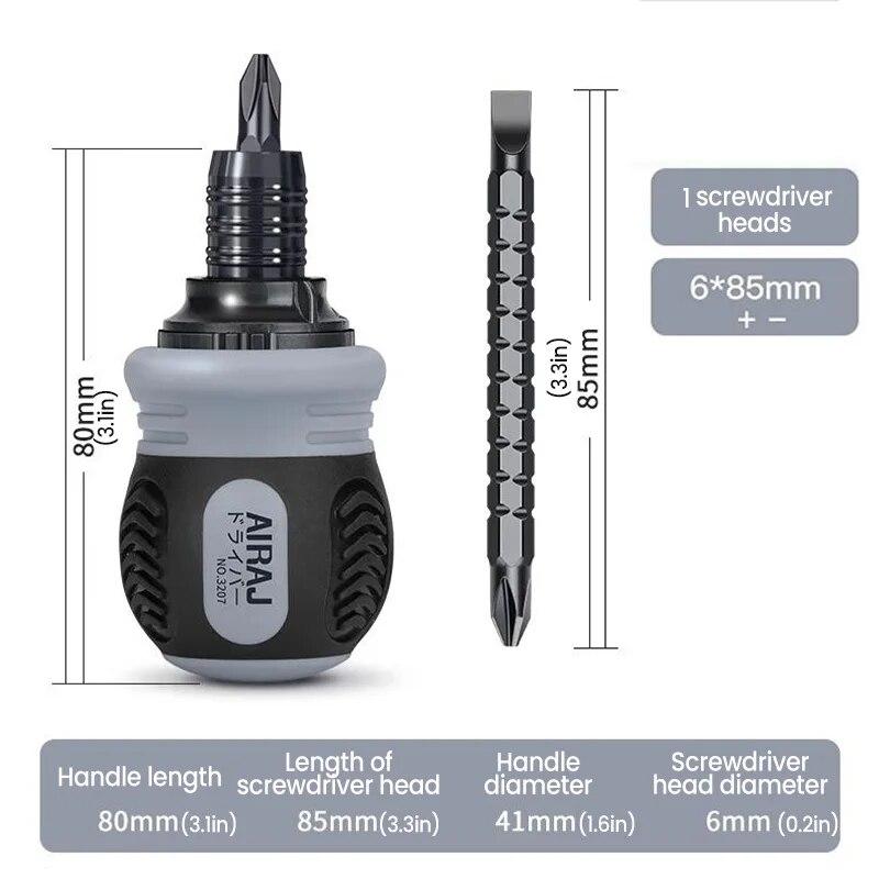 

Отвертка AIRAJ 4 в 1 с ручкой, многофункциональная изолированная, прочная фурнитура для электриков, занимающихся отделкой дома