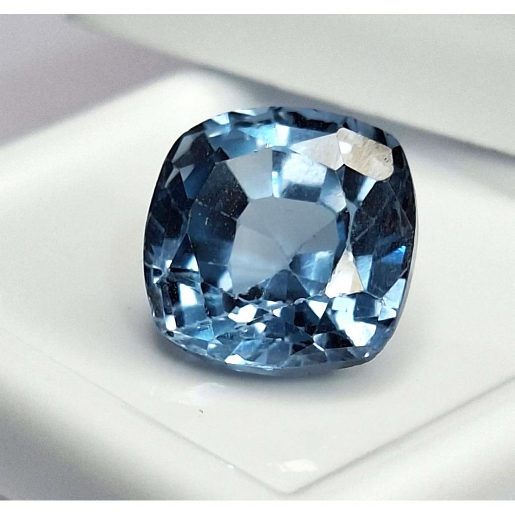 Natural Sky Blue Aquamarine Cushion Cut 6-8 Ct Fabulous Certified Gemstone