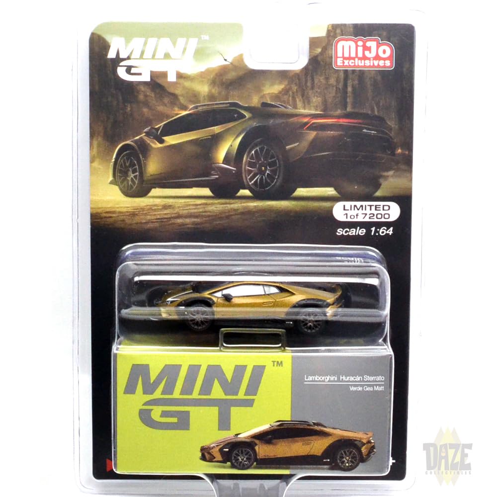 MINI GT 164 Scale MiJo EXCLUSIVE - Lamborghini Huracán Sterrato (Verde Gea Matt) синий