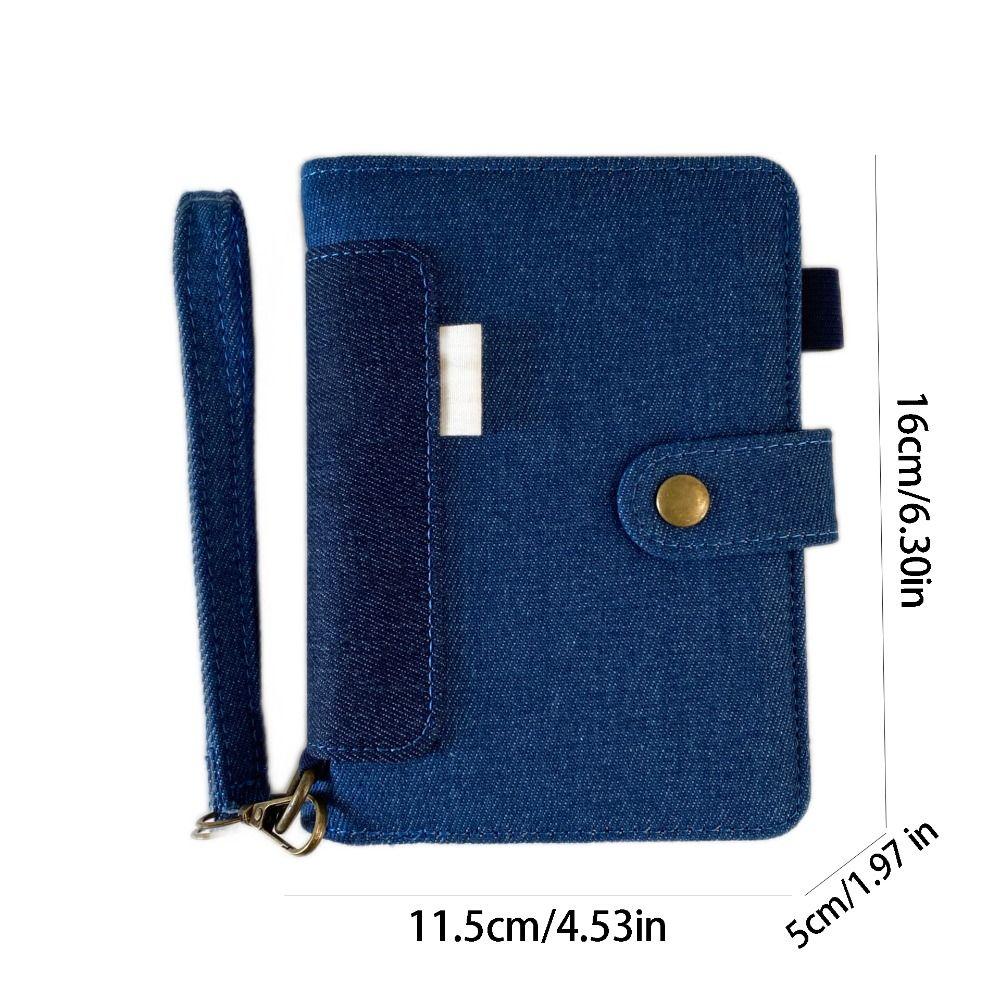 Loose Leaf Binder Notebook A7 Handwritten Diary High-end Retro Denim Notebook Gift