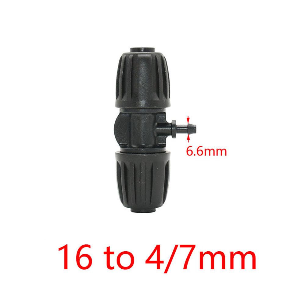 16mm X 4mm PE Pipe Connector Tee Elbow End Plug Lock Nuts Water Coupling Garden 1/2'' Pipe  Garden Hose Fittings