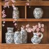 Blue and White Porcelain Vase Hydroponics Ceramic Flower Pots Desk Decoration Flower Arrangement Vases Room Aesthetic Decor