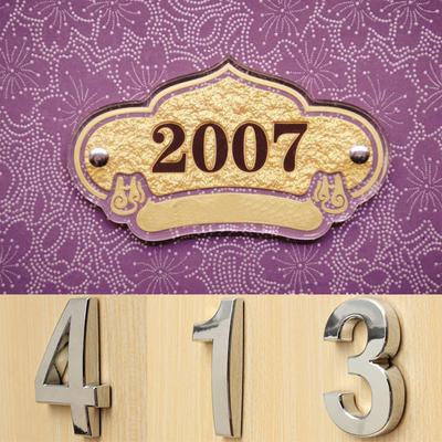 1pc 3D Self Adhesive Door Number Sign House Number Digit Apartment Hotel Office Door Address Street Number Stickers Plate Sign