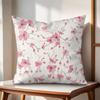 Sakura Blossom Pattern Cushion Cover Natural Linen Organic Fabric DoubleSided Printing Couch Pillow Covers Home Decor