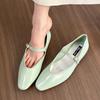 Fashion Bailamos Brand Women Silver Flats Fashion Square Toe Shallow Ladies Slip On Ballet Shoes Soft Casual Flat Mary Jane Shoes Mujer
