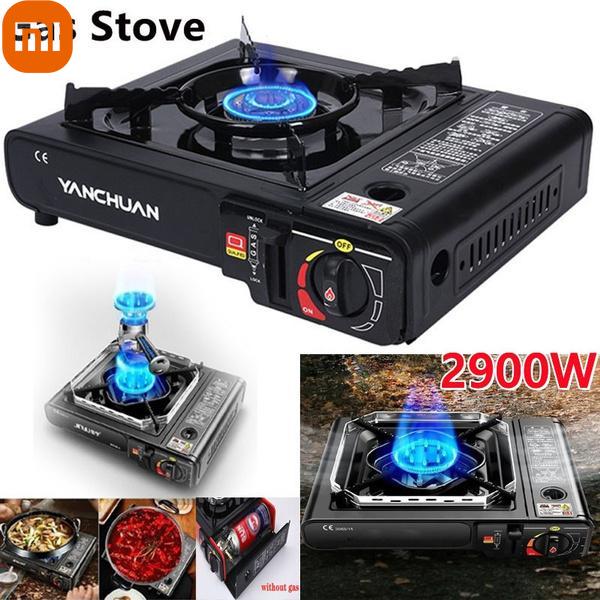 

Портативная газовая плита Xiaomi, утолщенная керосиновая зажигалка из нержавеющей стали, бутановая горелка для кемпинга, барбекю, посуда(Без газа)