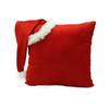 Santa Claus Christmas 1 Velvet Cushion (Standard Size, Red)