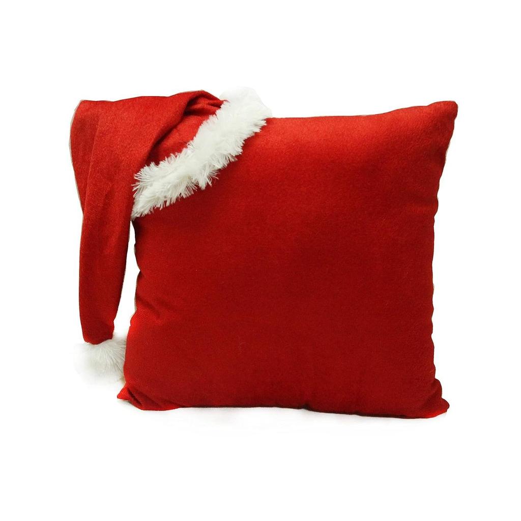 Santa Claus Christmas 1 Velvet Cushion (Standard Size, Red)