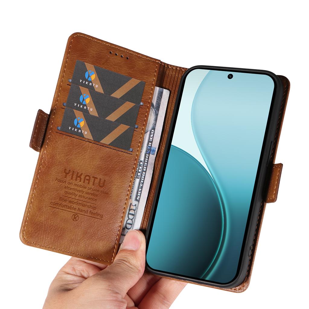 For Oppo Reno14 Pro 5G (China)/Oppo Reno14 Pro 5G (Global) Case YIKATU YK-007 Litchi Texture PU Leather Wallet Phone Cover