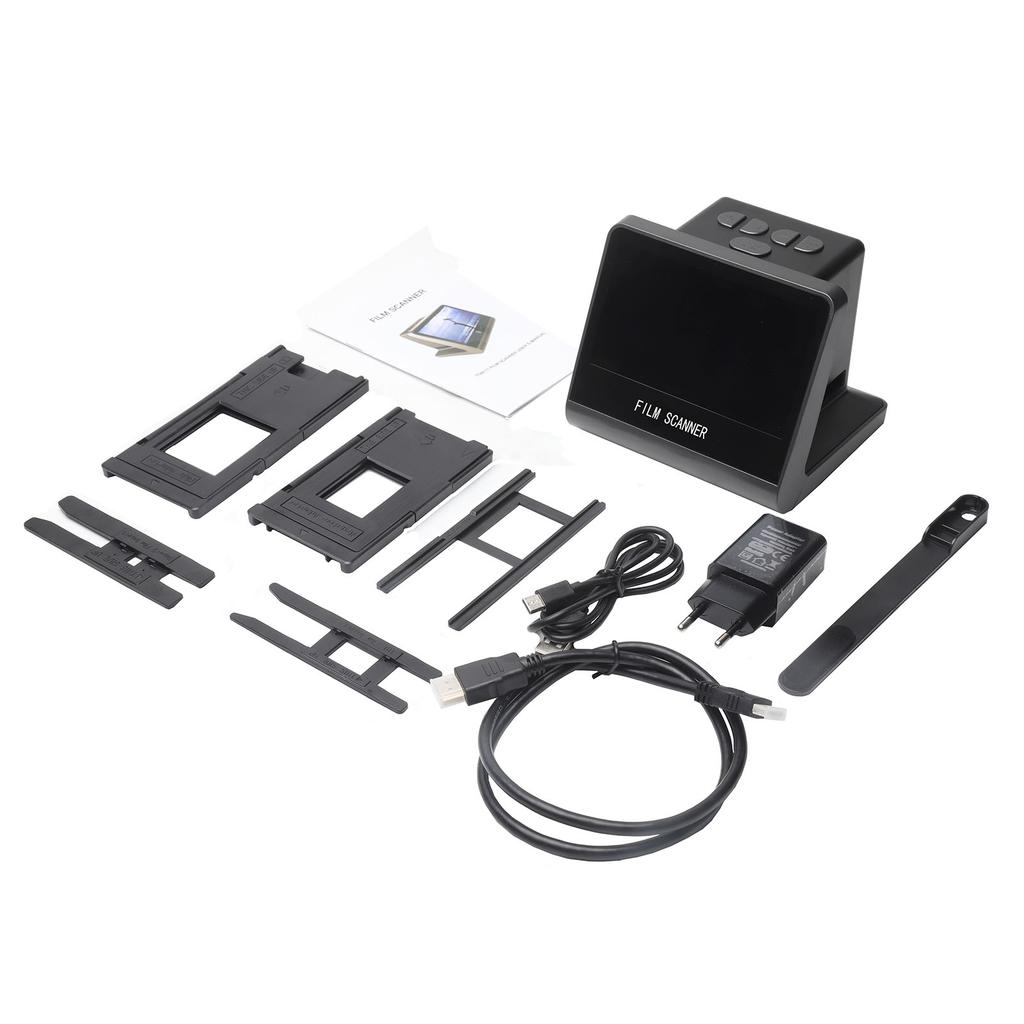 Film and Slide Scanner for 135 Film(36*24mm) 126KPK  110 Film Super8  Monochrome Slide To Digital JPEG Photos Built In