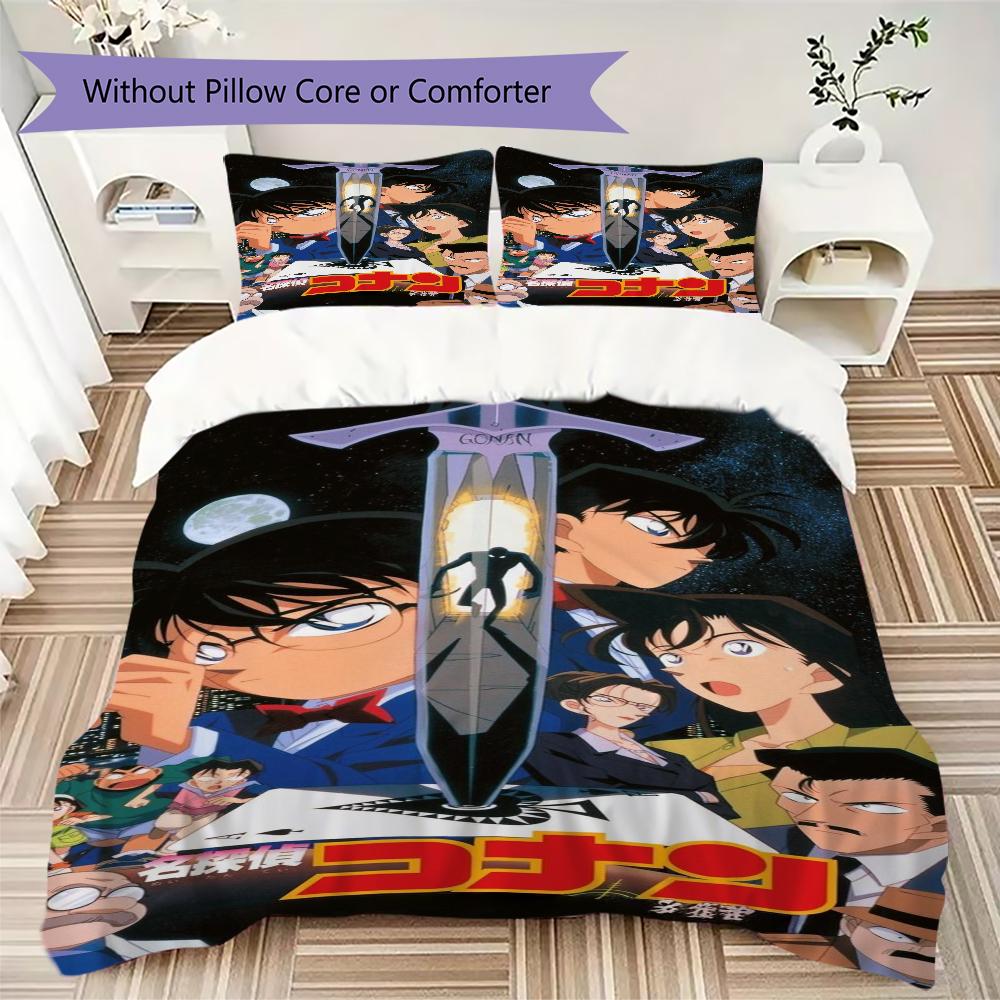 Young Detective Conan Glasses Bedding Without Core 1 Duvet Cover 2 Pillowcase Without Core Christmas Birthday Gift