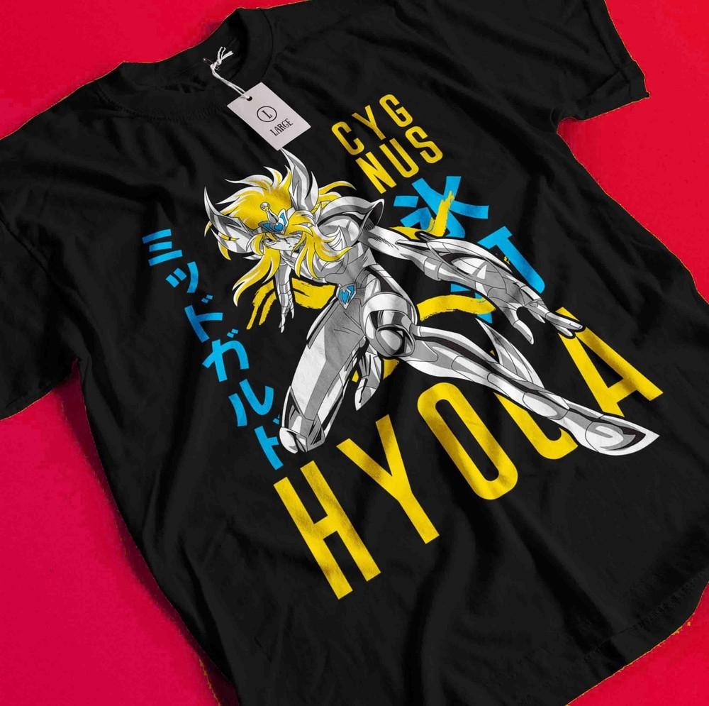 

Saint Seiya T-Shirt knights Of the Zodiac Anime Manga Hyoga Top Shun Graphic Tee BB081 2XL