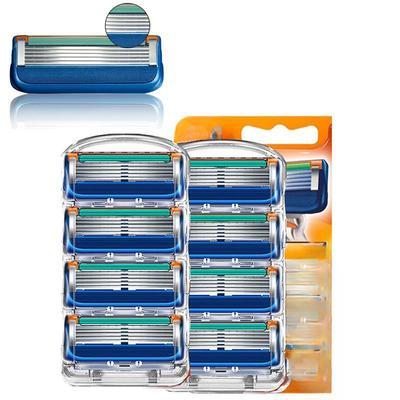 8pcs/lot Excellent Shaving 5 Layers Razor Blades Compatible for Gillettee Fusione For Men Face Care