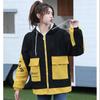 Winter Plush Thick Cotton-padded Jacket Women's Loose Zipper Cardigan Hooded Cotton-padded Jacket All-match Warm Top