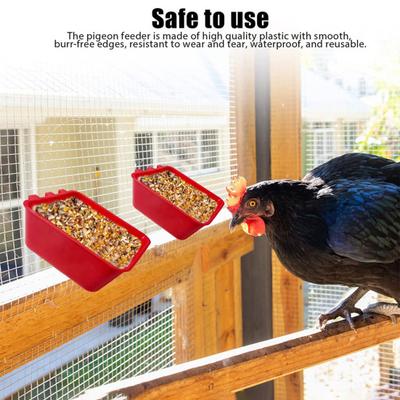 Lot de 5 mangeoires à suspendre pour cages à poulets, bols à eau pour volaille avec crochet, bols à nourriture pour lapins, pigeons, petits animaux