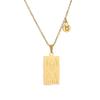 Vintage Geometric 12 Constellations Square Pendant Necklace Fashion Gold Color Metal Collar Charm Necklace Jewelry 2024 New