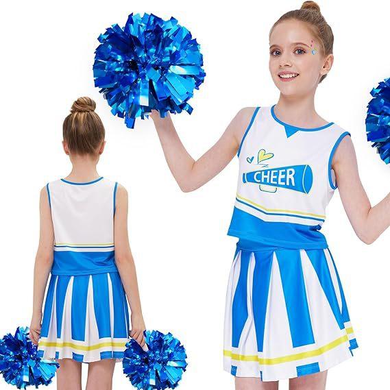Girls Cheerleading Outfit Set for Football Games and Stage Performances