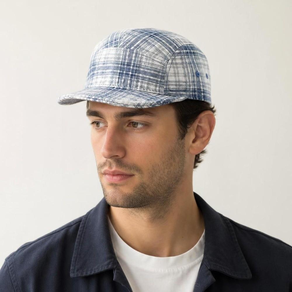 Adjustable Peaked Caps Retro Plaid Sunshade Hats Fashionable Baseball Hats  Women